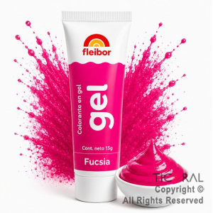 COLORANTE EN GEL FLEIGEL FUCSIA X 15 GR (PACK X 4 UNIDADES)